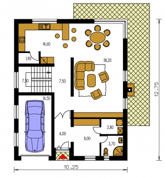 Mirror image | Floor plan of ground floor - TREND 285